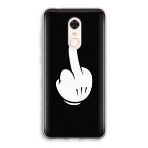 Middle finger black: Xiaomi Redmi 5 Transparant Hoesje