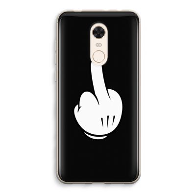 Middle finger black: Xiaomi Redmi 5 Transparant Hoesje