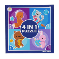 Puzzel 4-in-1 Blauw