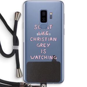 Christian Grey: Samsung Galaxy S9 Plus Transparant Hoesje met koord