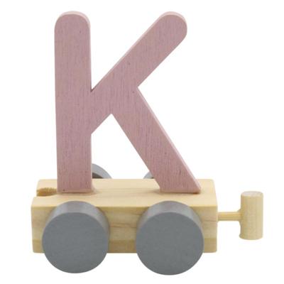 JeP kids houten treinletter K-roze JeP kids houten treinletter K-roze