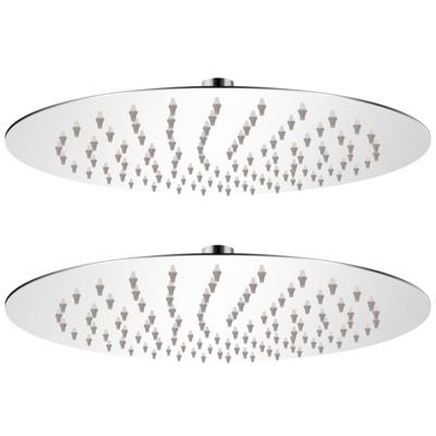Regendouchekop 2 st rond 25 cm roestvrij staal