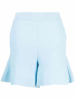 Stella McCartney short en crêpe à ourlet péplum - Bleu