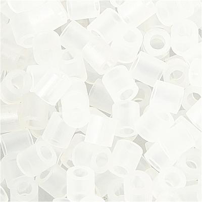 NABBI Strijkkralen, afm 5x5 mm, gatgrootte 2,5 mm, medium, doorzichtig transparant (32264), 1100 stuk/ 1 doos
