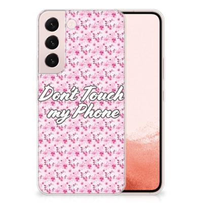 Samsung Galaxy S22 Silicone-hoesje Flowers Pink DTMP Samsung Galaxy S22 Silicone-hoesje Flowers Pink DTMP