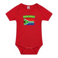 South-Africa romper met vlag Zuid-Afrika rood voor babys