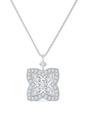 De Beers Jewellers collier Enchanted Lotus à pendentif en or blanc 18ct pavé de diamants