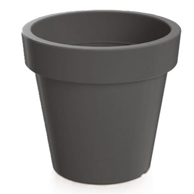 Bloempot/plantenpot voor binnen en buiten - D50 x H42 cm - donkergrijs - kunststof Bloempot/plantenpot voor binnen en buiten - D50 x H42 cm - donkergrijs - kunststof