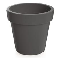 Bloempot/plantenpot voor binnen en buiten - D50 x H42 cm - donkergrijs - kunststof