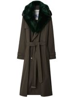 Burberry trench Kennington à taille ceinturée - Vert - thumbnail