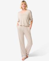 HEMA Dames Pyjamabroek Viscose Creme (creme)