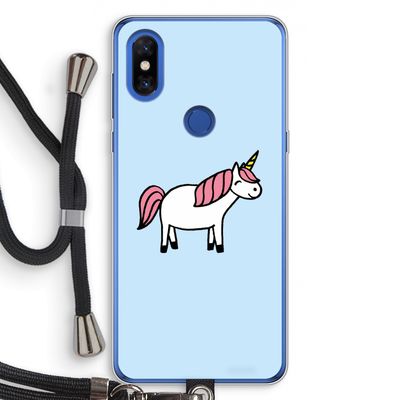 Eenhoorn: Xiaomi Mi Mix 3 Transparant Hoesje met koord