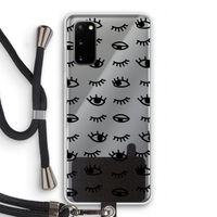 Eye pattern #2: Samsung Galaxy S20 Transparant Hoesje met koord