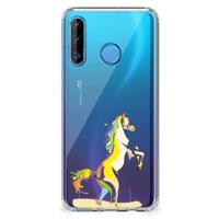 Huawei P30 Lite Stevig | Bumper Hoesje | Horse Color