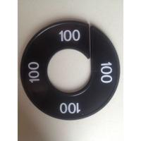 Maatring 9cm zwart/wit 100