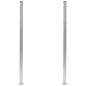 VidaXL Schuttingpalen 2 st 185 cm aluminium