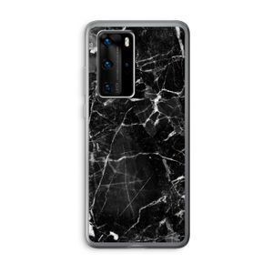 Zwart Marmer 2: Huawei P40 Pro Transparant Hoesje