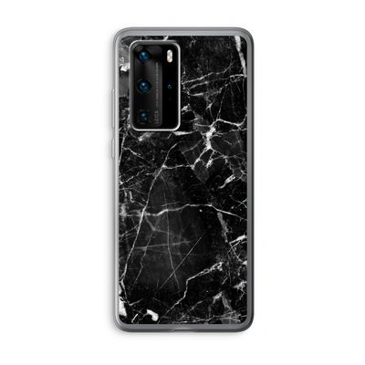 Zwart Marmer 2: Huawei P40 Pro Transparant Hoesje
