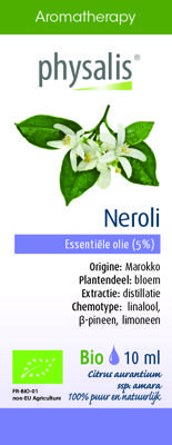 Physalis Aromatherapy Essentiële Oliën Neroli Olie 10ml