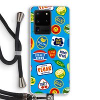 Fruitsticker: Samsung Galaxy S20 Ultra Transparant Hoesje met koord