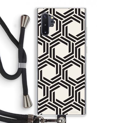 Geometrisch patroon: Samsung Galaxy Note 10 Plus Transparant Hoesje met koord