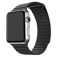 Apple Watch Leren Ribbel Band - Zwart - 44, 45, 46 & 49mm Apple Watch Leren Ribbel Band - Zwart - 44, 45, 46 & 49mm