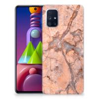 Samsung Galaxy M51 | TPU | Siliconen hoesje | Marmer Oranje