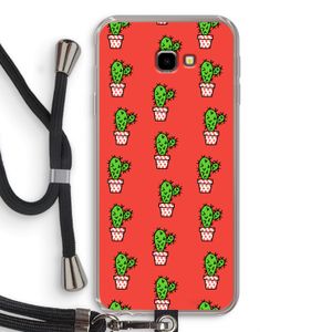Mini cactus: Samsung Galaxy J4 Plus Transparant Hoesje met koord