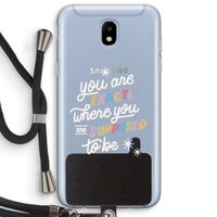 Right Place: Samsung Galaxy J5 (2017) Transparant Hoesje met koord