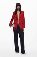 Blazer met fluwelen details - RED - L