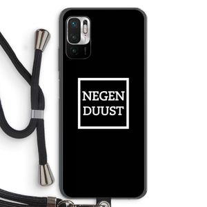 Negenduust black: Xiaomi Redmi Note 10 5G Transparant Hoesje met koord