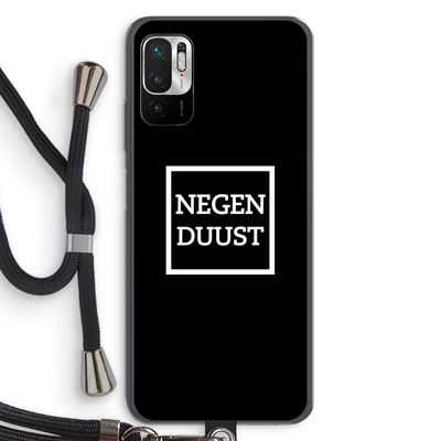Negenduust black: Xiaomi Redmi Note 10 5G Transparant Hoesje met koord