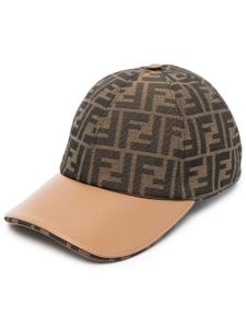 FENDI casquette à logo FF brodé - Marron