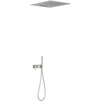 Regendouche set Tres 3V | Inbouw | Mengkraan | 3-weg | Rond | RVS look