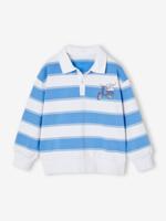 Gestreepte jongenstrui met polokraag blauw, gestreept