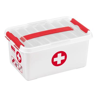Sunware q-line ehbo doos 6l 30x20x14 cm wit/rood