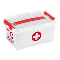 Sunware q-line ehbo doos 6l 30x20x14 cm wit/rood Sunware q-line ehbo doos 6l 30x20x14 cm wit/rood