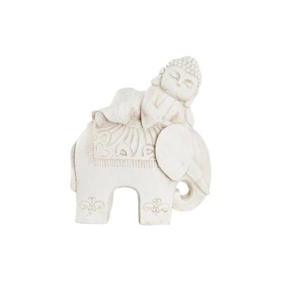 Decoratieve figuren DKD Home Decor Verouderde afwerking Olifant Wit Orientaals Magnesium (42 x 24 x 46 cm)