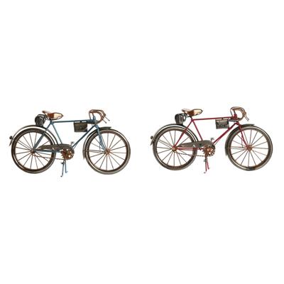 Decoratieve figuren Home ESPRIT Blauw Rood Brons Vintage 28 x 6 x 15 cm (2 Stuks)