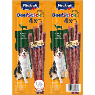Vitakraft Beefstick met wild hondensnack (4 st.) 1 verpakking