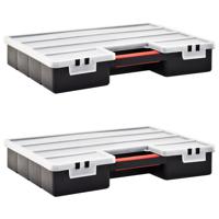 Assortimentsdozen 2 st met verdelers 460x325x80 mm kunststof