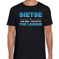 Sietse Voornaam cadeau - The man, The myth the legend - zwart - voor heren - verjaardag