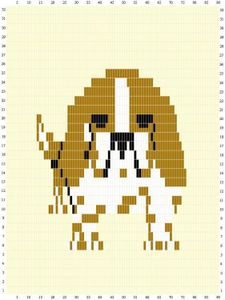 Sunarts doe het zelf pakket model Hond terrier 90 x 210 cm artikelnummer D148