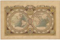 Historische wereldkaart Mundi de Luis X de Francia 1688 (Postel/Jaugeon) | 107,5 x 71 | CNIG - Instituto Geográfico Nacional
