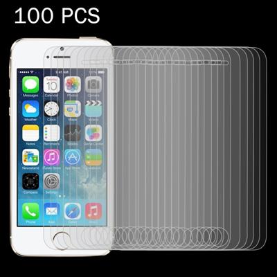 100 stuks voor iPhone SE & 5 & 5S & 5C 0 26 mm 9H oppervlakte hardheid 2.5D explosieveilige getemperd glas Film