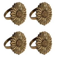 Servetringen Daisy goud (4st) À La - thumbnail