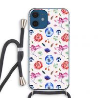 Bloemetjes: iPhone 12 mini Transparant Hoesje met koord