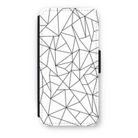Geometrische lijnen zwart: iPhone SE 2020 Flip Hoesje