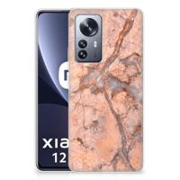 Xiaomi 12 Pro | TPU | Siliconen hoesje | Marmer Oranje