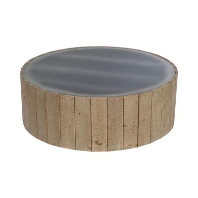 Hoofdtafel Home ESPRIT Spar Hout MDF 90 x 90 x 30 cm